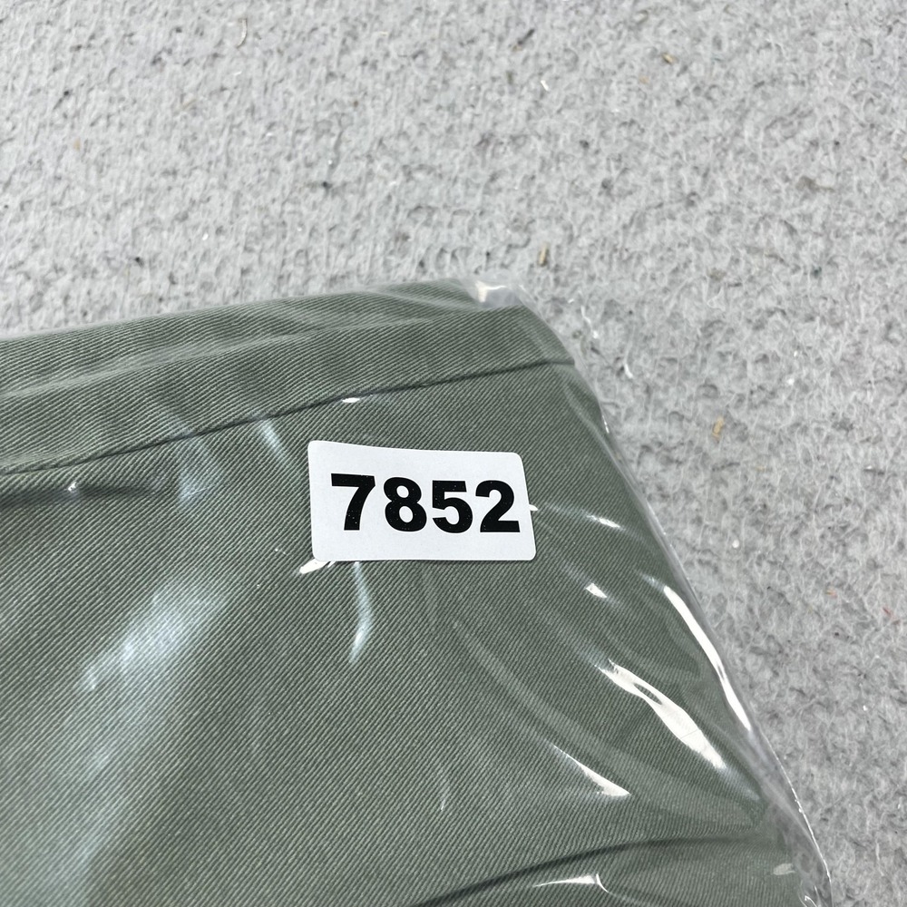 Pistola Pants Womens 30 Green Twill Wide Leg Utility Button Fly Casual Ankle - Picture 7 of 7